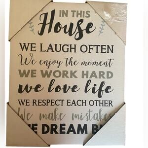 Home Office Inspirational Decoration Sign Small Decor 10x8" New In Box Love Life